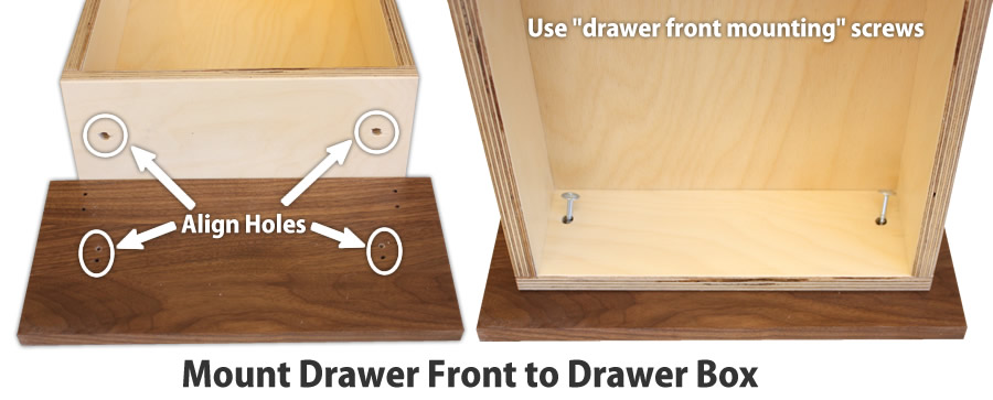 drawer box mounts to teh drawer front